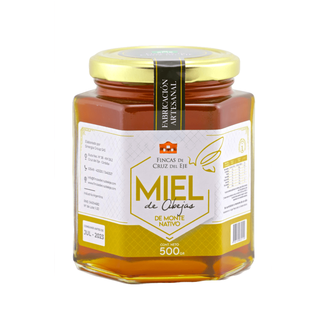 Miel x 500g en vidrio