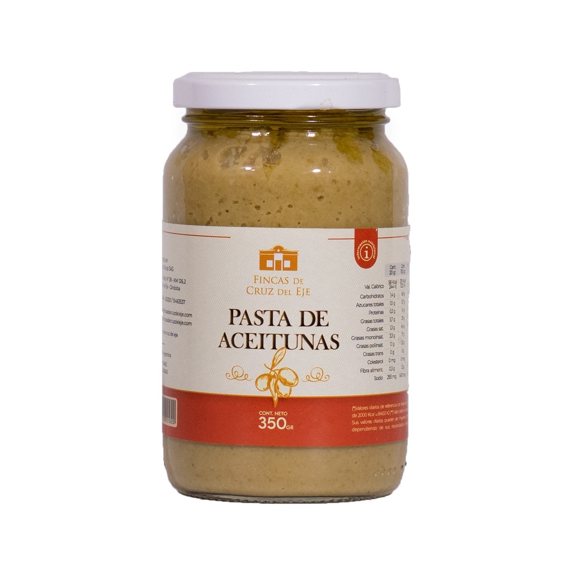 Pasta de Aceitunas Verdes Fincas de Cruz del Eje x 350g - Env. vidrio