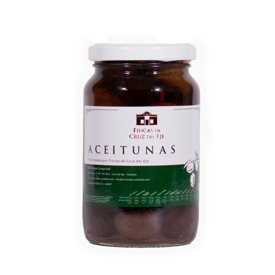 Aceitunas Negras Arauco Grupo A (tamaño muy grande) x 250gr - envase vidrio