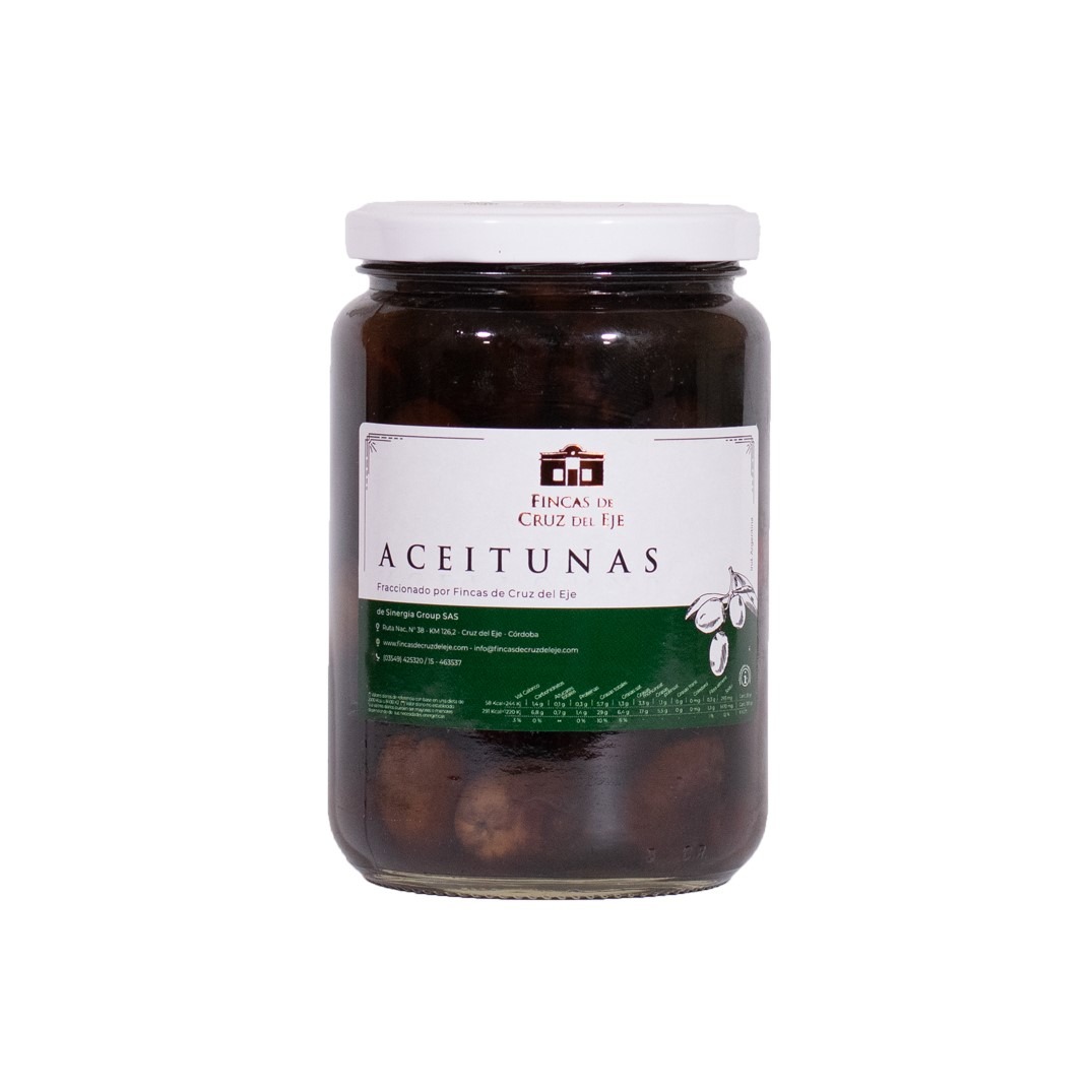 Aceitunas Negras Arauco Grupo A (tamaño muy grande) x 500gr - envase vidrio